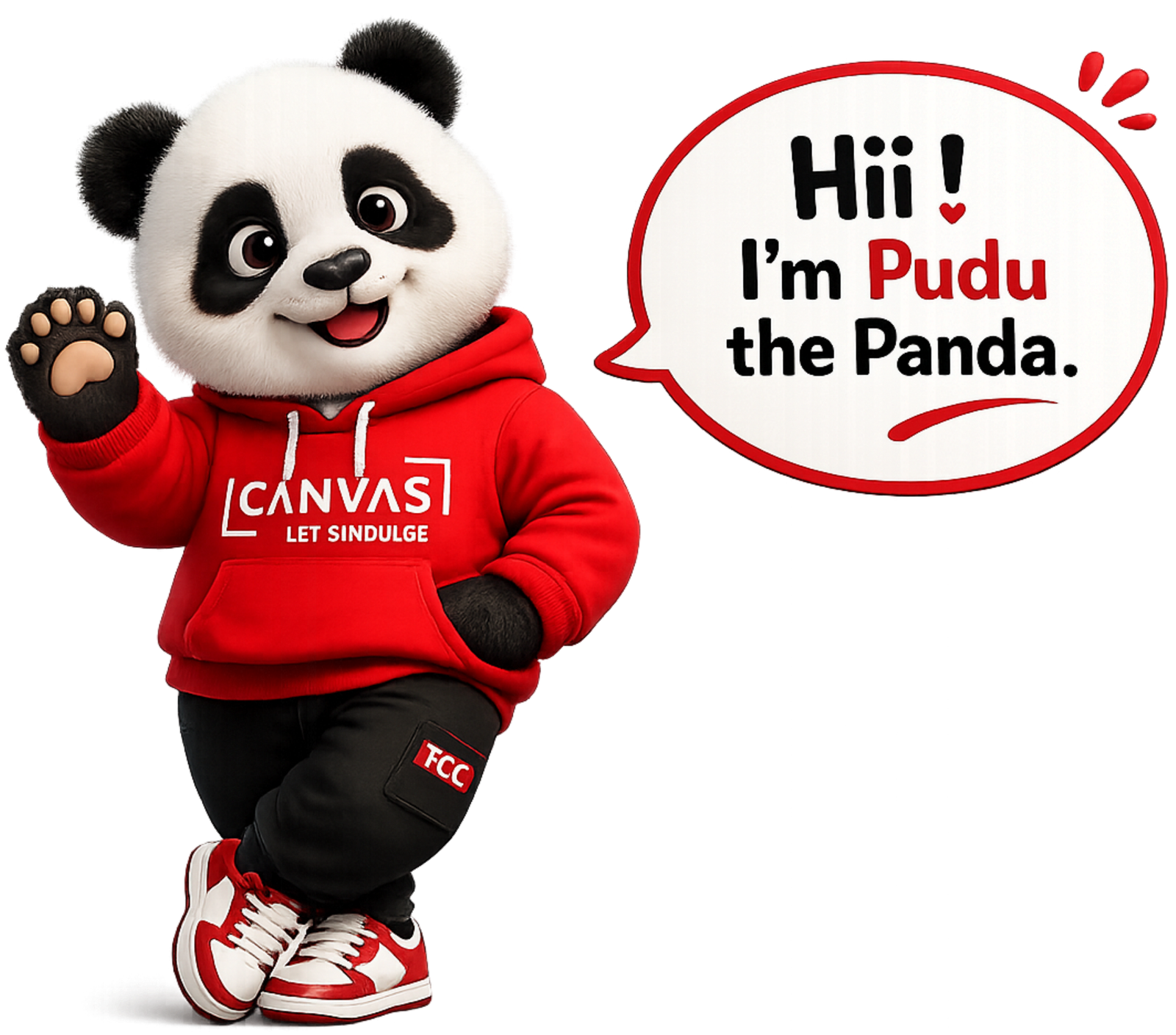 Pudu the Panda, Collaborative Canvas mascot