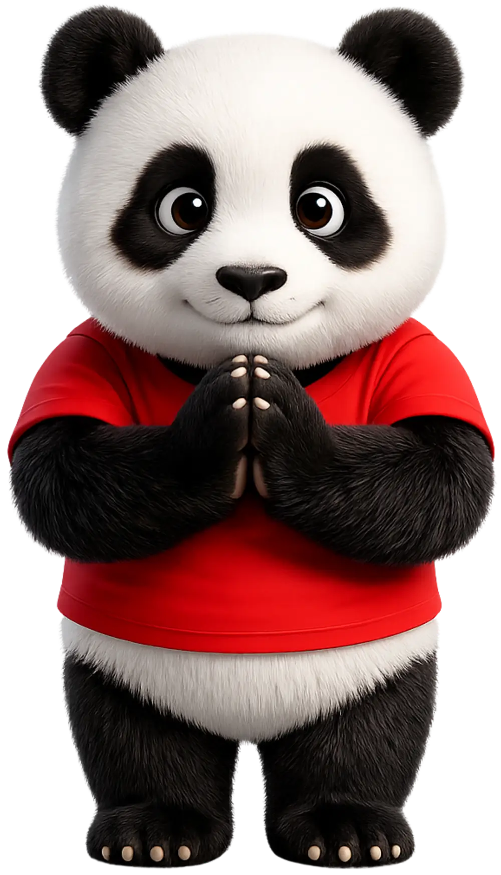 Our panda mascot welcoming you